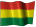 Small animated Bolivian flag clip art for a white background