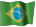 Small animated Brazillian flag clip art for a white background