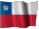 Small animated Chilean flag clip art for a white background