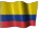 Small animated Colombian flag clip art for a white background