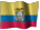 Small animated Ecuadorian flag clip art for a white background