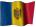 Small animated Moldovan flag clip art for a white background