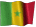 Small animated Senegalese flag clip art for a white background