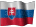 Small animated Slovak flag graphic for a white background