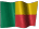 Small animated Beninese flag clip art for a white background