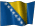 Small animated Bosnian (Herzegovinian) flag clip art for a white background