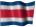 Small animated Costa Rican flag clip art for a white background