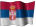 Small animated Serbian flag clip art for a white background
