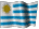 Small animated Uruguayan flag clip art for a white background